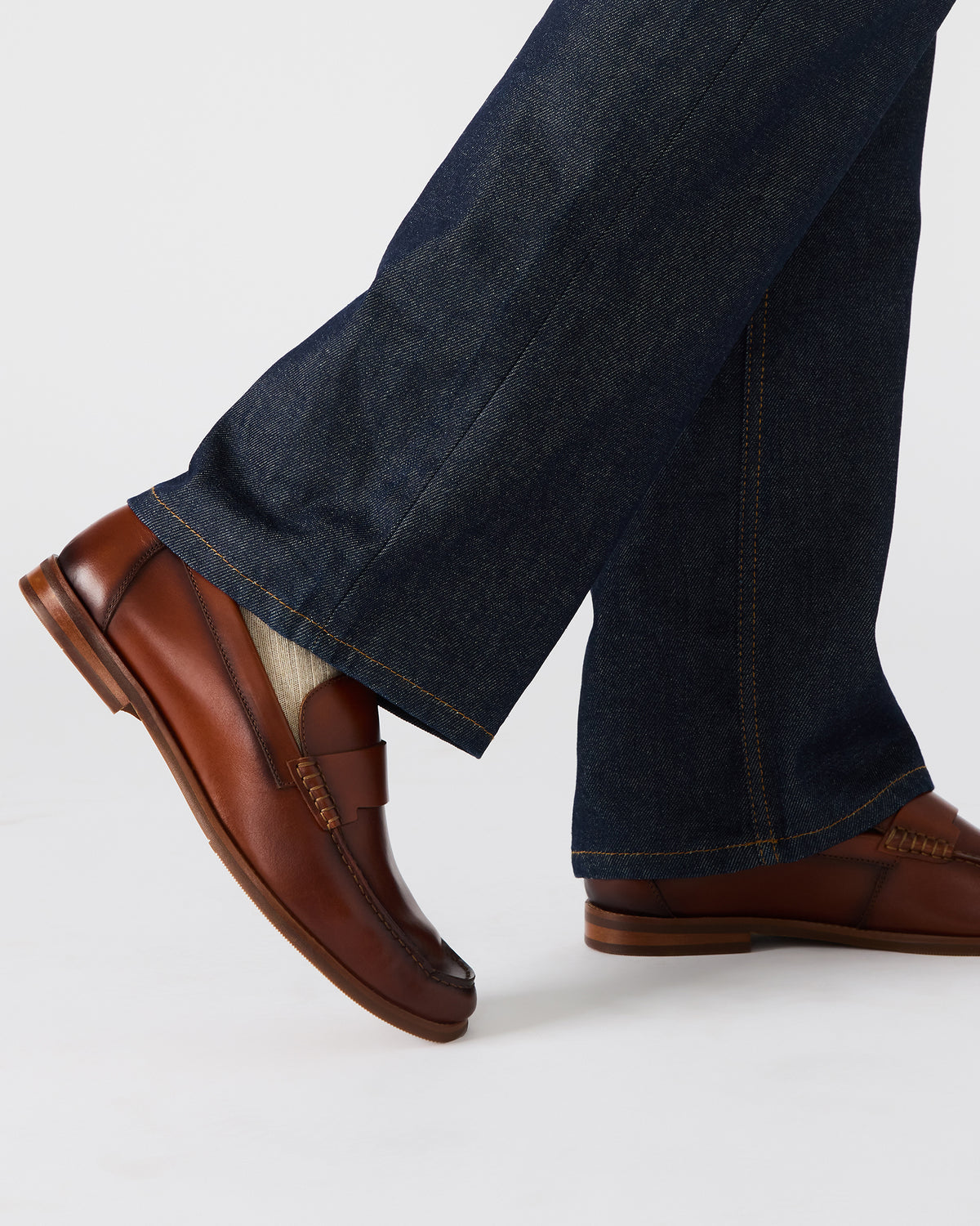 COLVER Cognac Leather Men's Slip-On Loafer | Steve Madden on Sale