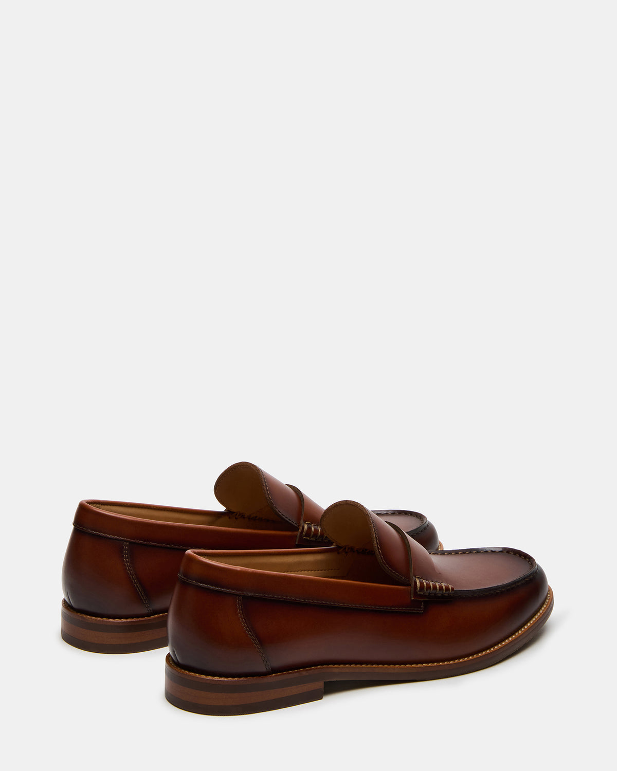 COLVER Cognac Leather Men's Slip-On Loafer | Steve Madden on Sale