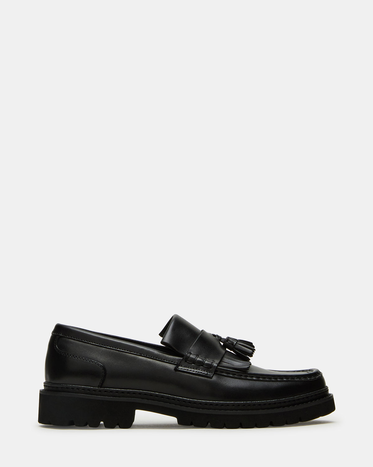 ARTHUS Black Leather Slip-On Tassel Men's Loafer | Steve Madden near me
