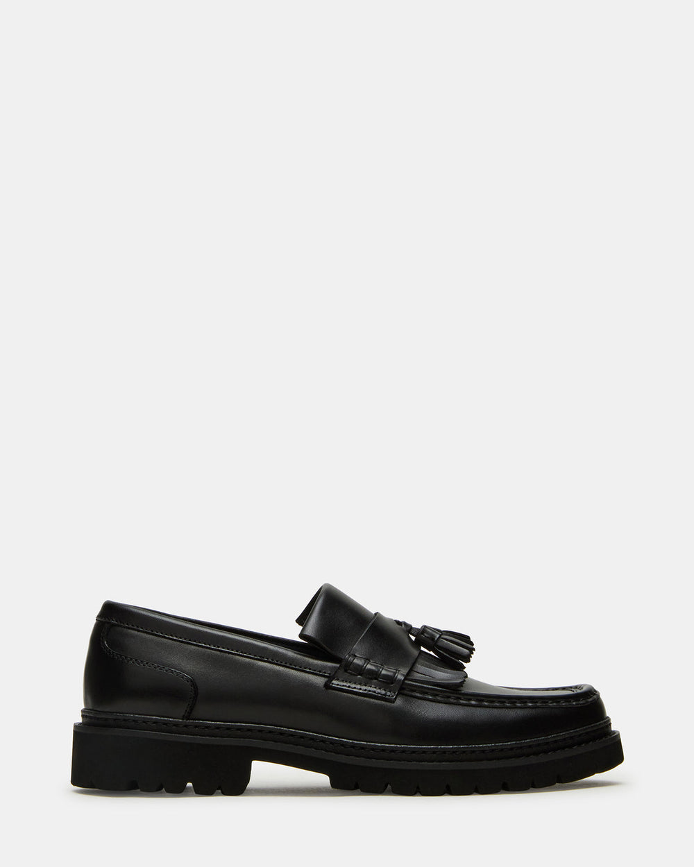 ARTHUS Black Leather Slip-On Tassel Men's Loafer | Steve Madden near me