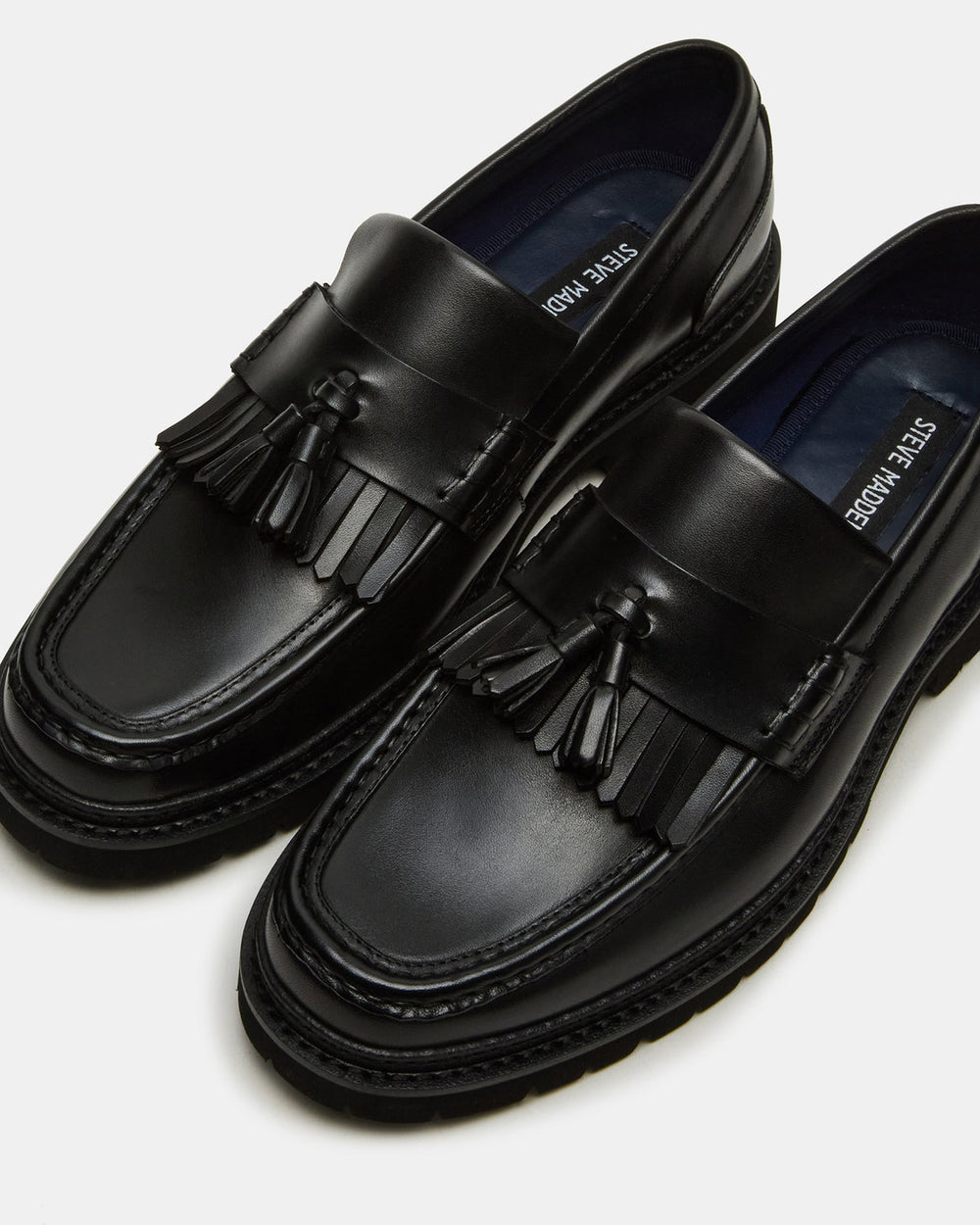 ARTHUS Black Leather Slip-On Tassel Men's Loafer | Steve Madden near me