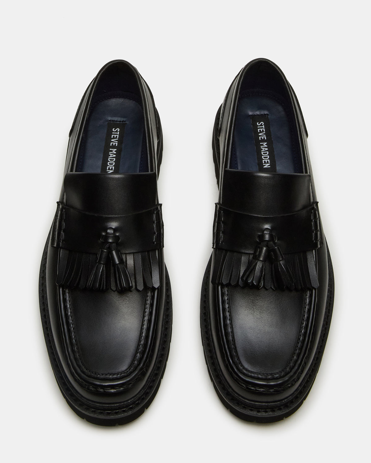ARTHUS Black Leather Slip-On Tassel Men's Loafer | Steve Madden near me