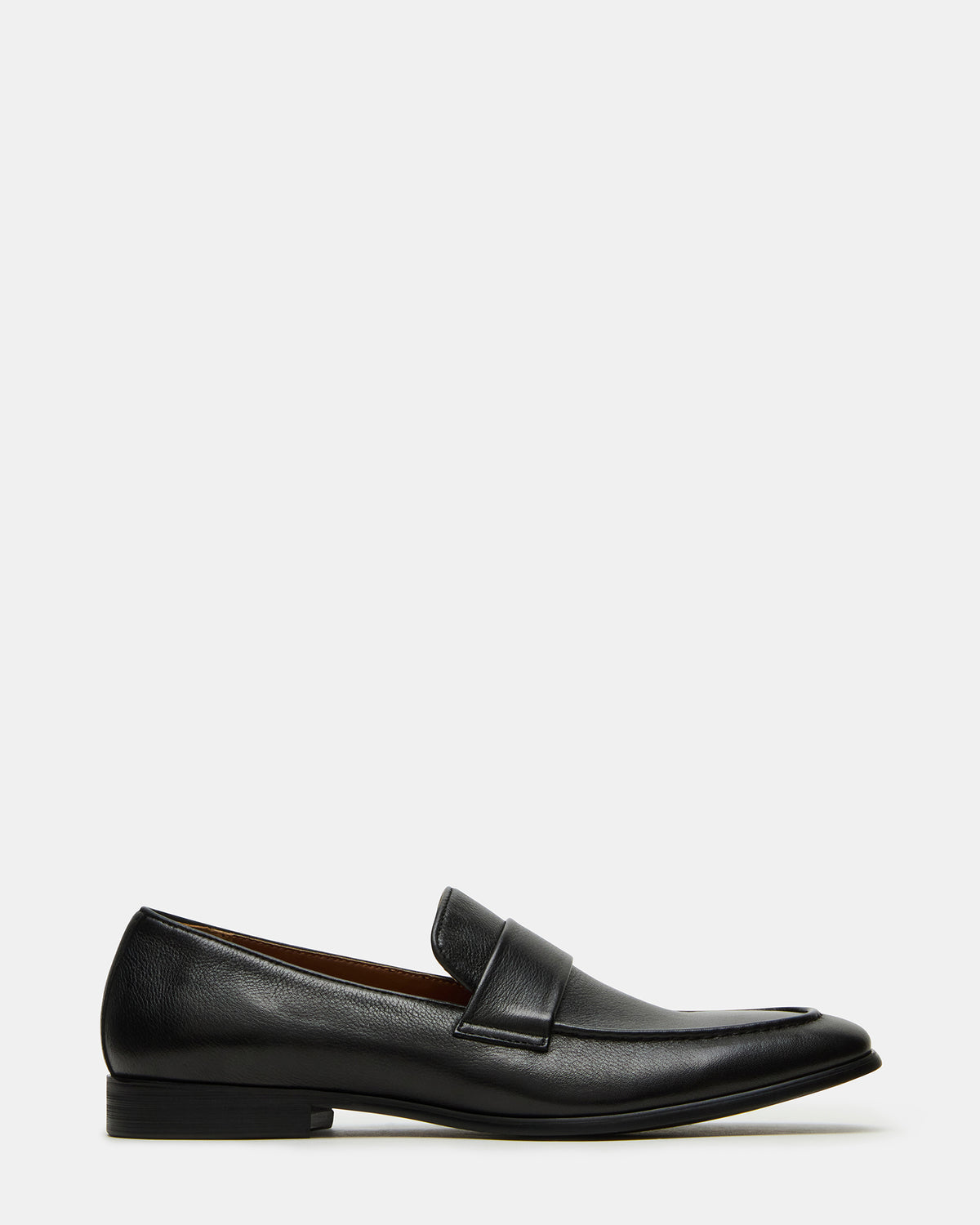 BISCUIT Black Leather Slip-On Men's Dress Loafer | Steve Madden outlet