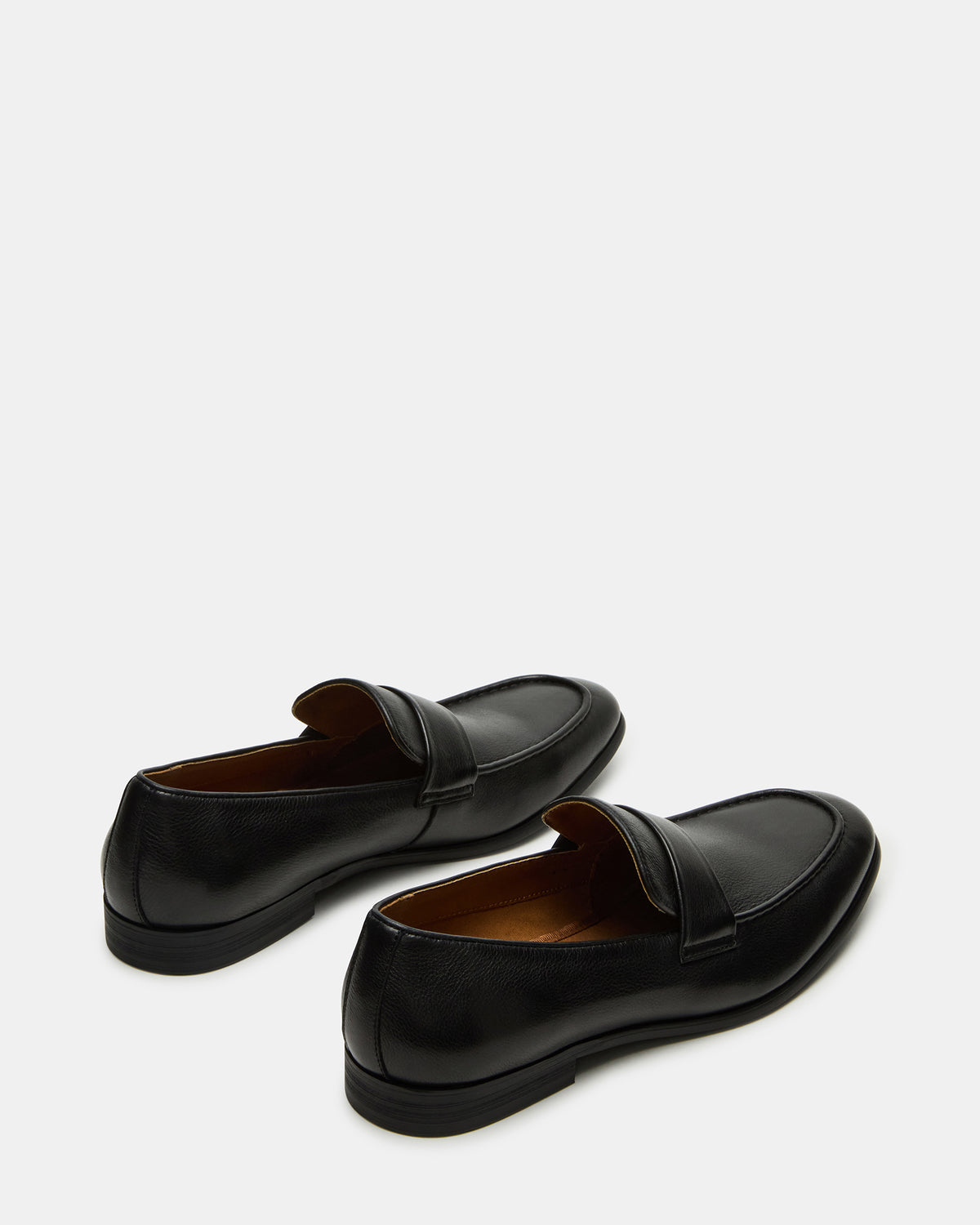 BISCUIT Black Leather Slip-On Men's Dress Loafer | Steve Madden outlet