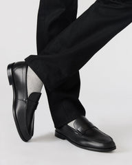COLVER Black Leather Men's Slip-On Loafer | Steve Madden Sale