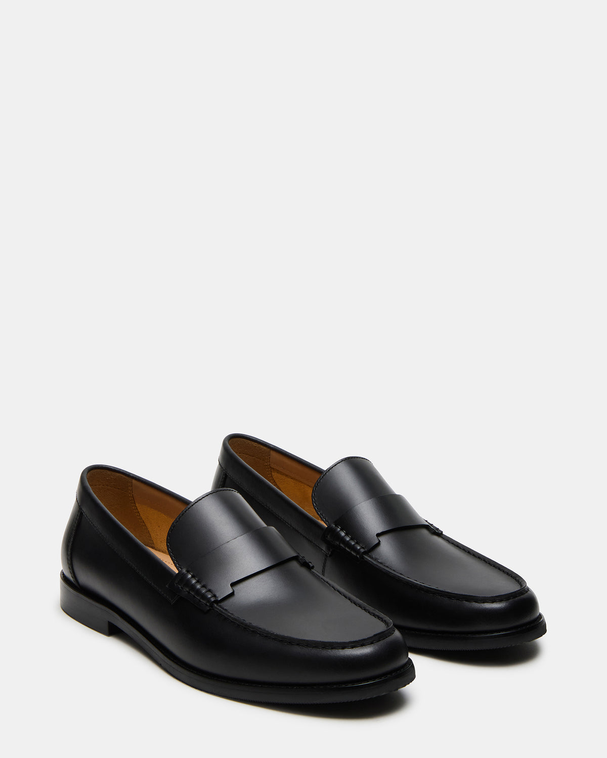COLVER Black Leather Men's Slip-On Loafer | Steve Madden Sale