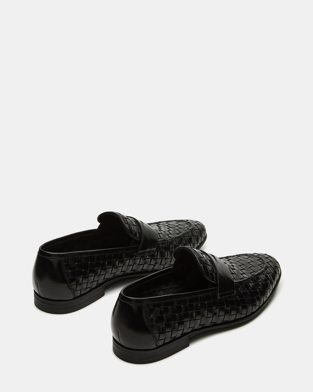 POCO Black Leather Woven Slip-On Men's Dress Loafer | Steve Madden for Sale