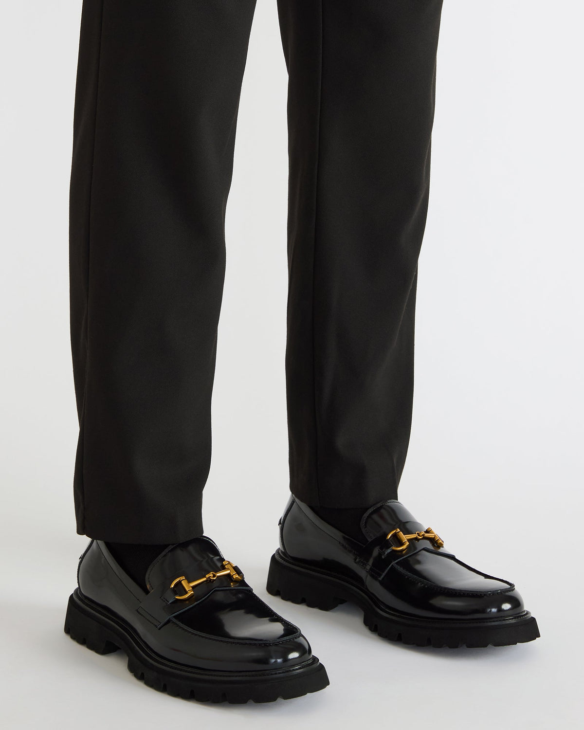 NAXOS Black Leather Slip-On Dress Men's Loafer | Steve Madden on Sale