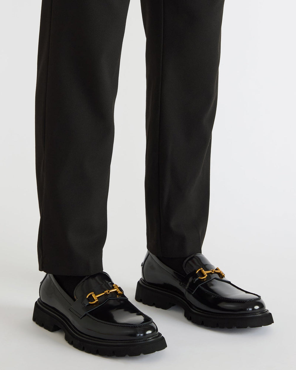 NAXOS Black Leather Slip-On Dress Men's Loafer | Steve Madden on Sale