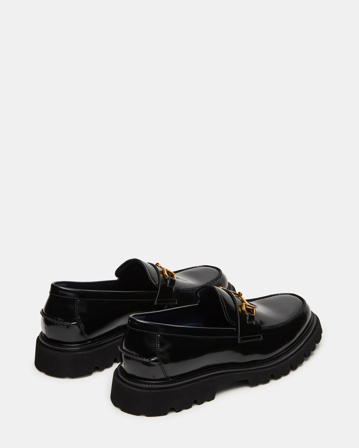 NAXOS Black Leather Slip-On Dress Men's Loafer | Steve Madden on Sale