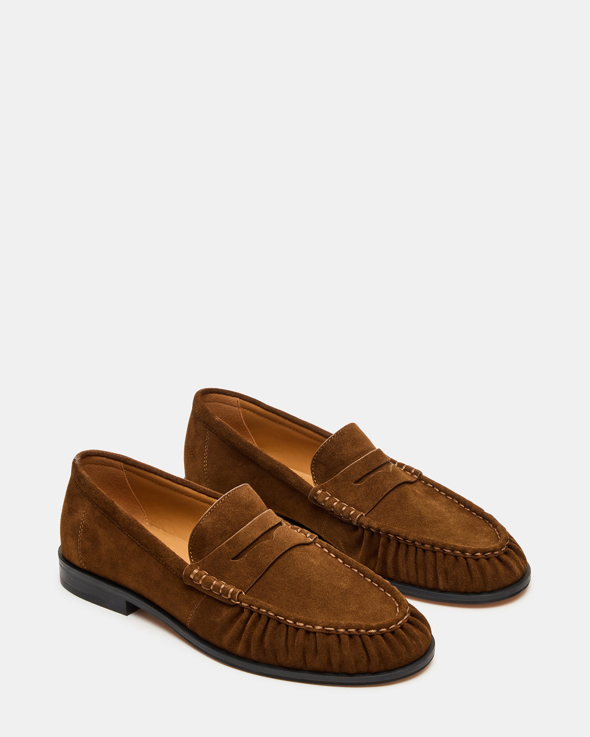 QUINCEY Chestnut Suede Slip-On Men's Loafer | Steve Madden online
