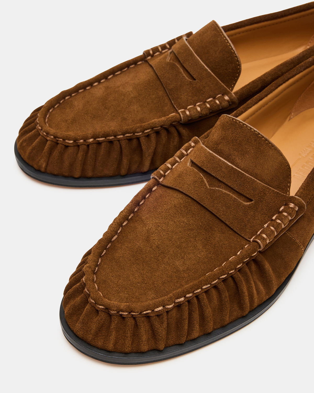 QUINCEY Chestnut Suede Slip-On Men's Loafer | Steve Madden online