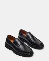 BRODIE Black Slip-On Lug Men's Loafer | Steve Madden US