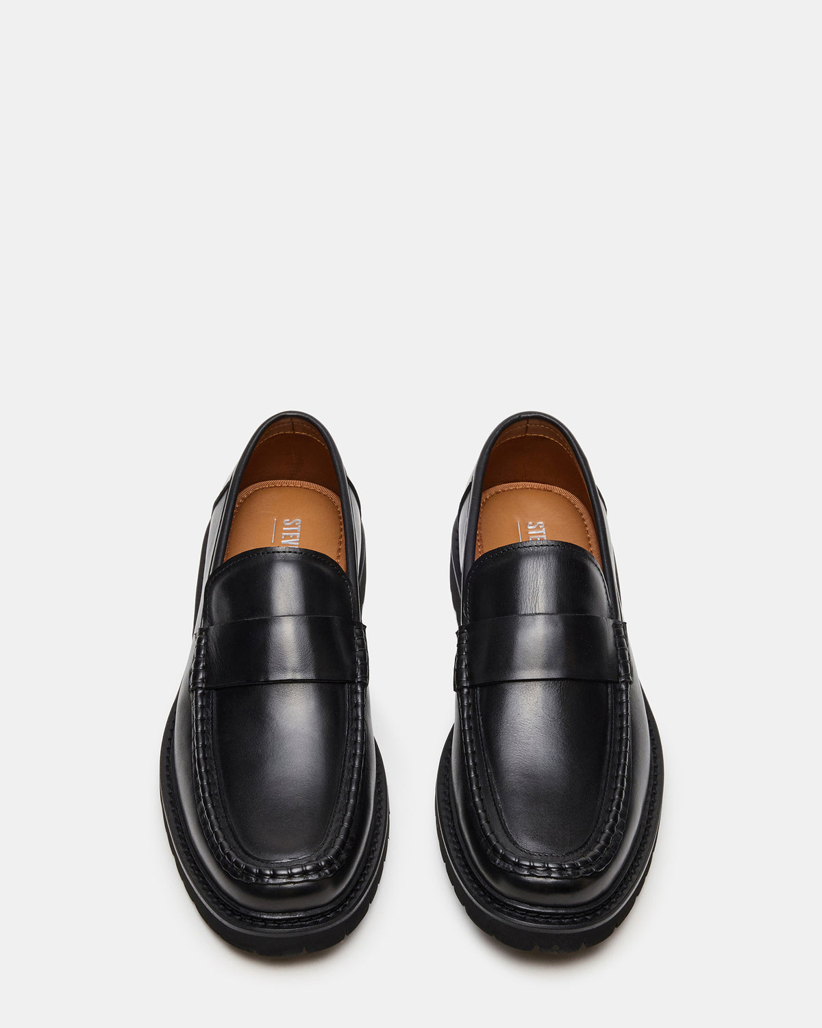 BRODIE Black Slip-On Lug Men's Loafer | Steve Madden US