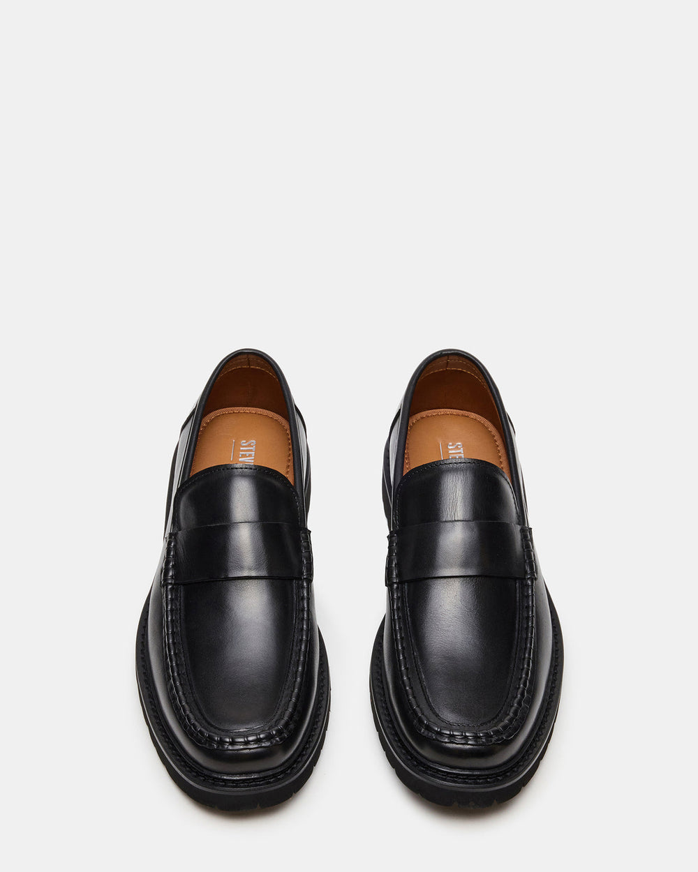 BRODIE Black Slip-On Lug Men's Loafer | Steve Madden US