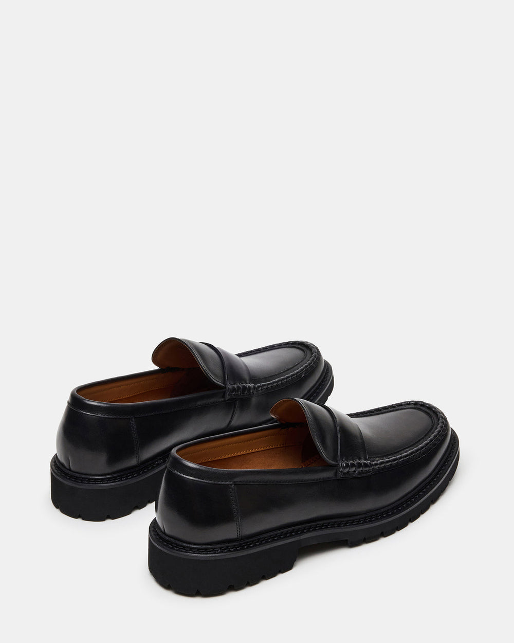 BRODIE Black Slip-On Lug Men's Loafer | Steve Madden US