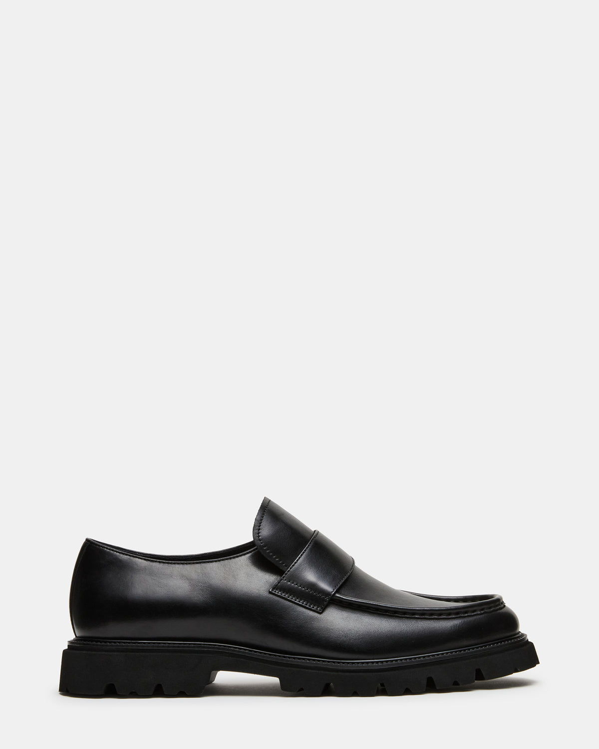 RADKIN Black Leather Slip-On Dress Men's Loafer | Steve Madden outlet