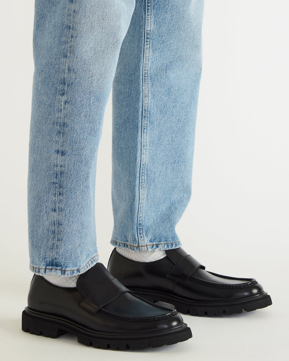 RADKIN Black Leather Slip-On Dress Men's Loafer | Steve Madden outlet