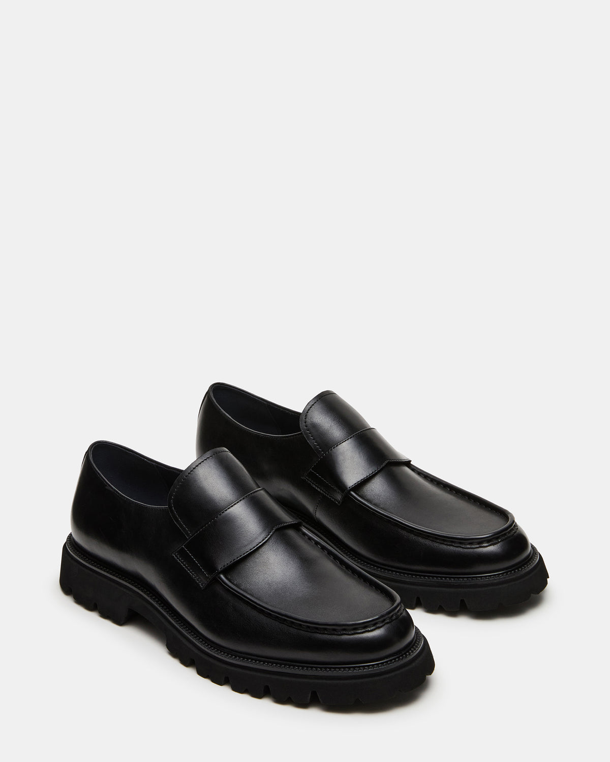 RADKIN Black Leather Slip-On Dress Men's Loafer | Steve Madden outlet
