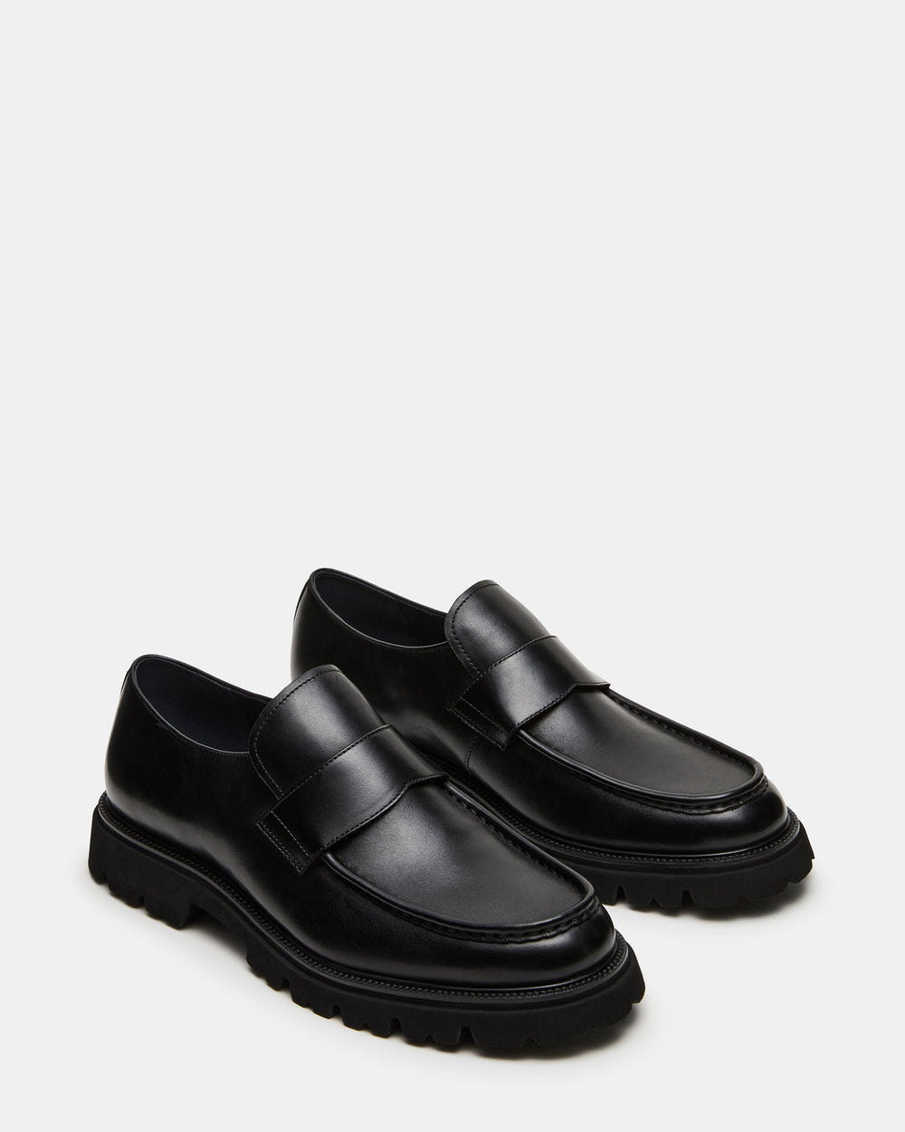RADKIN Black Leather Slip-On Dress Men's Loafer | Steve Madden outlet