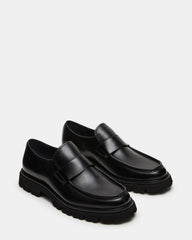 RADKIN Black Leather Slip-On Dress Men's Loafer | Steve Madden outlet