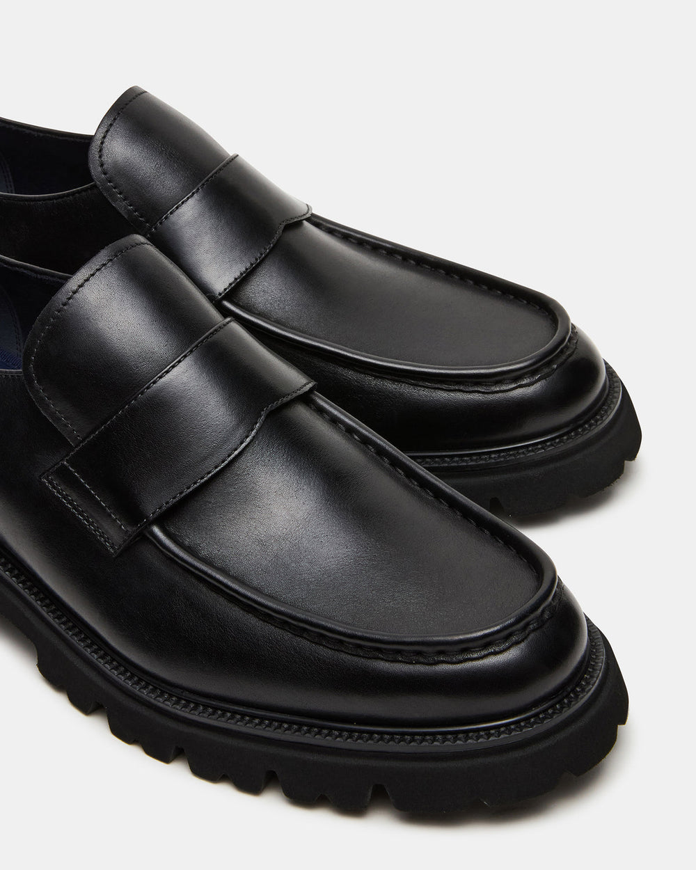 RADKIN Black Leather Slip-On Dress Men's Loafer | Steve Madden outlet