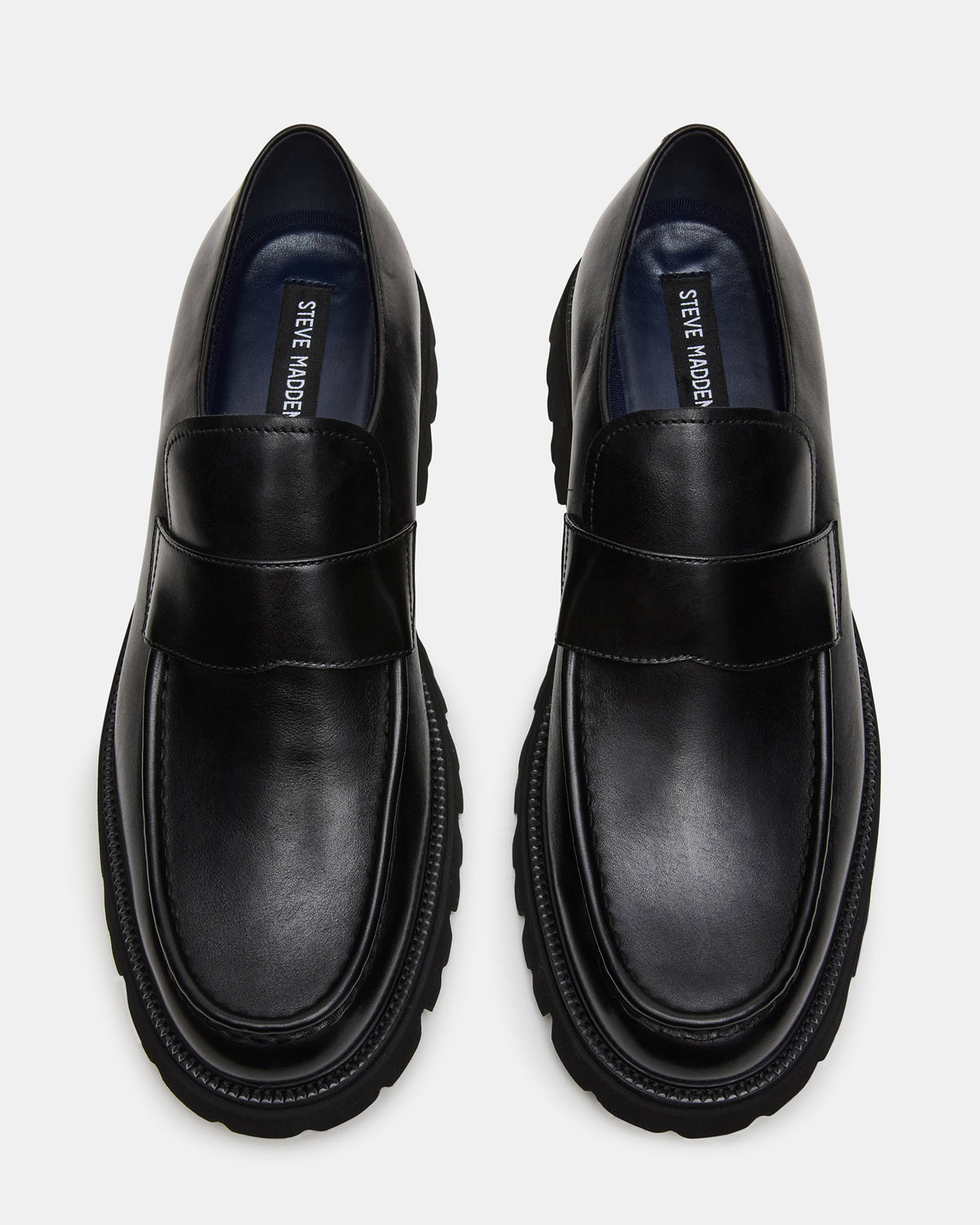 RADKIN Black Leather Slip-On Dress Men's Loafer | Steve Madden outlet