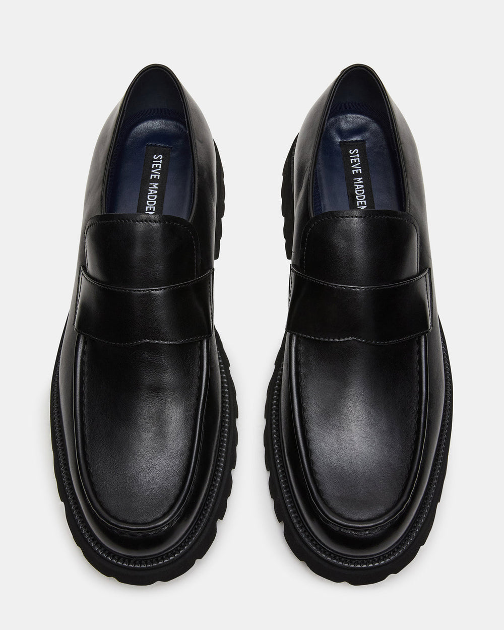 RADKIN Black Leather Slip-On Dress Men's Loafer | Steve Madden outlet