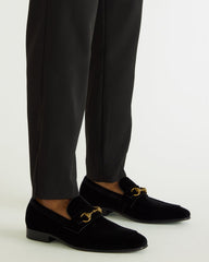 JAKIRO Black Velvet Slip-On Dress Men's Loafer | Steve Madden Sale