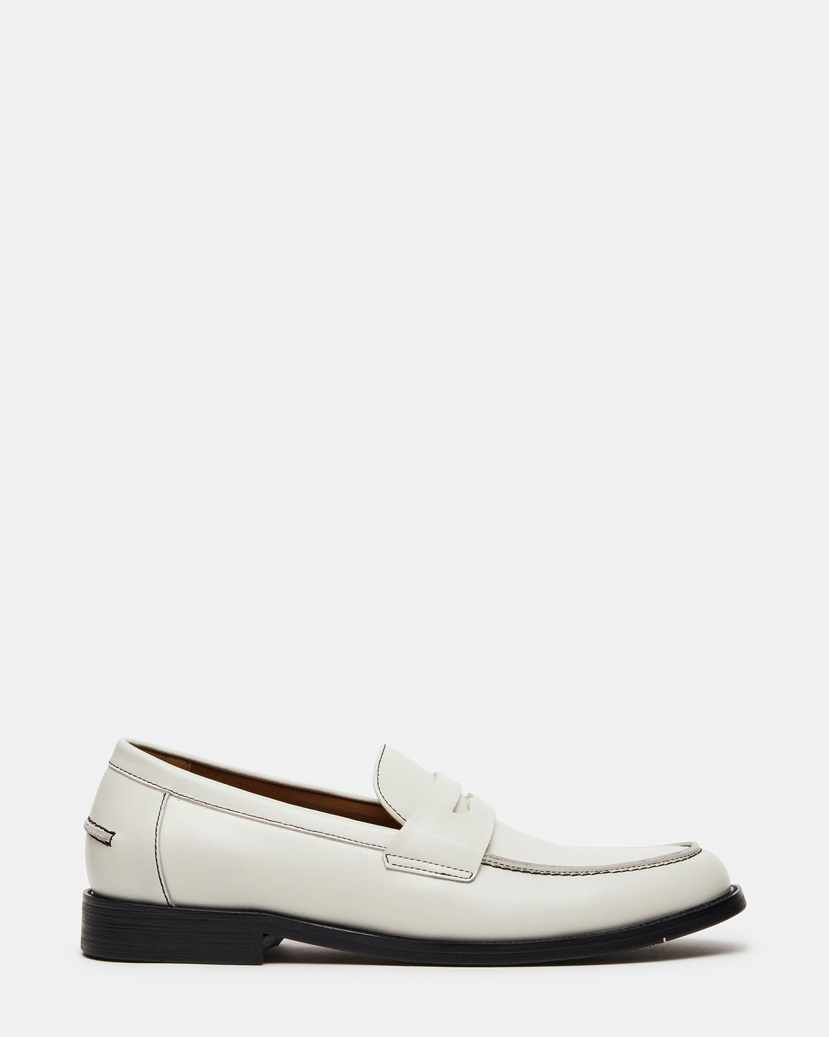 NATAN White Leather Slip-On Dress Men's Loafer | Steve Madden discount