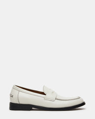 NATAN White Leather Slip-On Dress Men's Loafer | Steve Madden discount