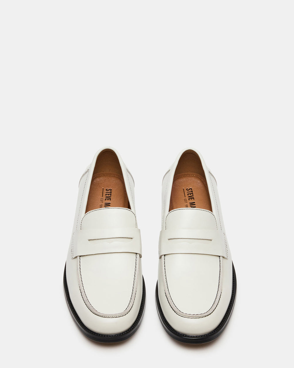 NATAN White Leather Slip-On Dress Men's Loafer | Steve Madden discount