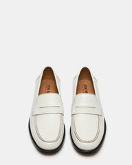 NATAN White Leather Slip-On Dress Men's Loafer | Steve Madden discount