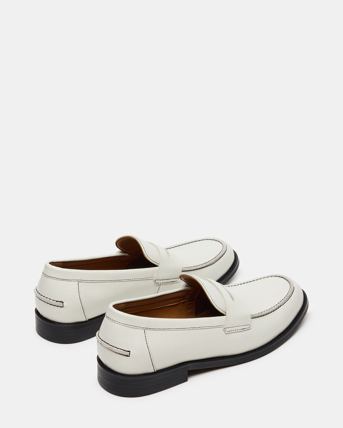 NATAN White Leather Slip-On Dress Men's Loafer | Steve Madden discount