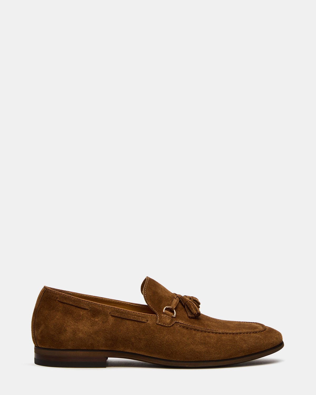 LOGAN Cognac Suede Tassel Slip-On Men's Loafer | Steve Madden US