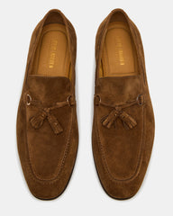 LOGAN Cognac Suede Tassel Slip-On Men's Loafer | Steve Madden US