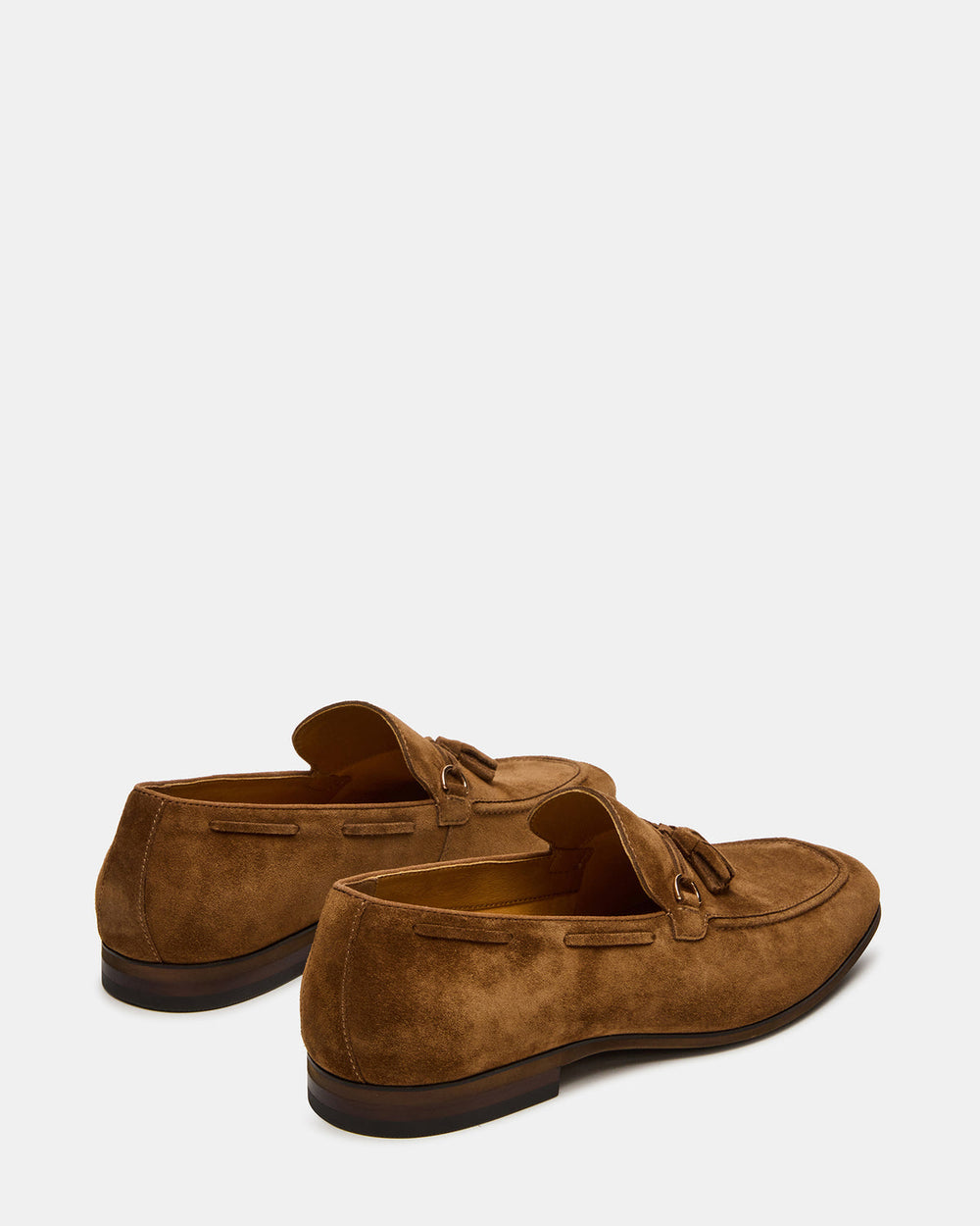 LOGAN Cognac Suede Tassel Slip-On Men's Loafer | Steve Madden US