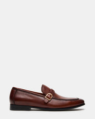 CHAPLIN Tan Leather Woven-Strap Buckle Slip-On Men's Loafer | Steve Madden for Sale