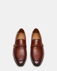 CHAPLIN Tan Leather Woven-Strap Buckle Slip-On Men's Loafer | Steve Madden for Sale