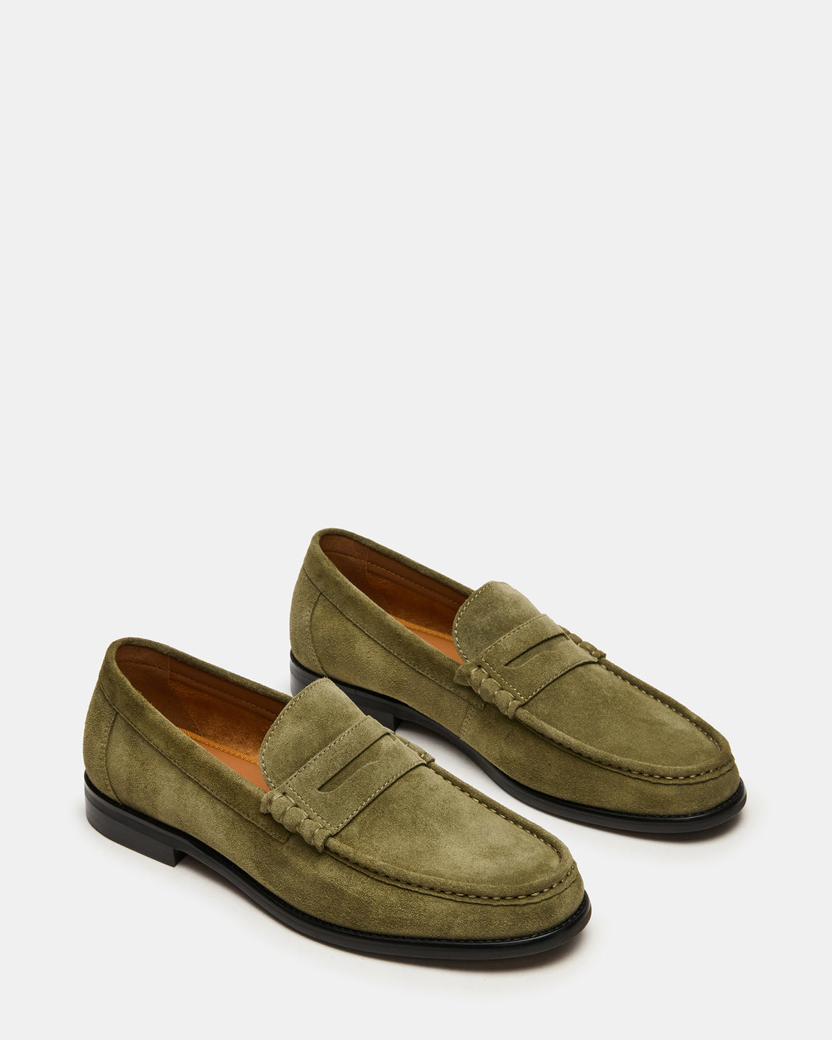 HUCKLE Green Suede Slip-On Men's Loafer | Steve Madden on Sale