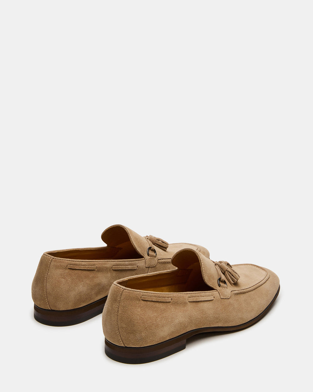 LOGAN Taupe Suede Tassel Slip-On Men's Loafer | Steve Madden on Sale