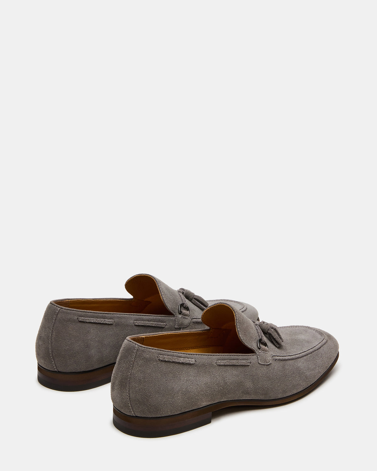 LOGAN Light Grey Suede Tassel Slip-On Men's Loafer | Steve Madden near me