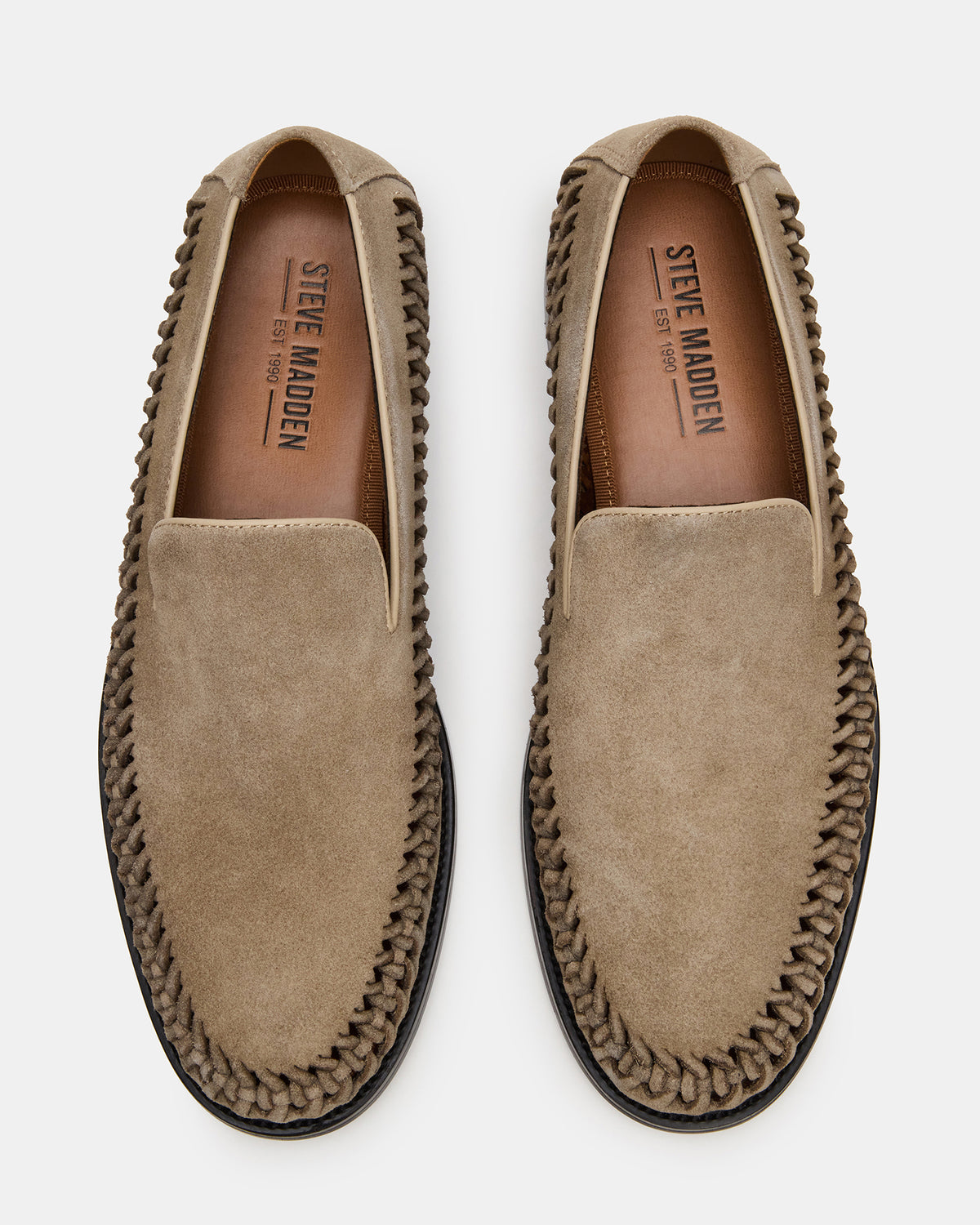 NAPOLI Sand Suede Slip-On Woven Men's Loafer | Steve Madden Sale