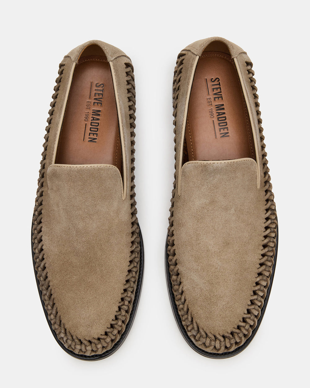 NAPOLI Sand Suede Slip-On Woven Men's Loafer | Steve Madden Sale