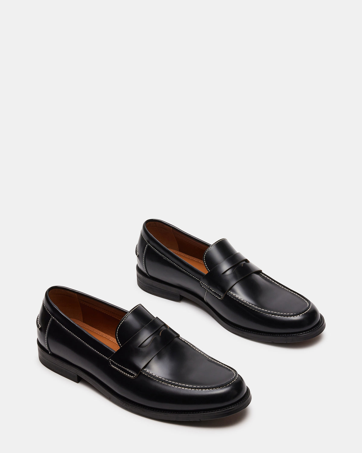 NATAN Black Leather Slip-On Dress Loafer | Men's Loafers | Steve Madden for Sale