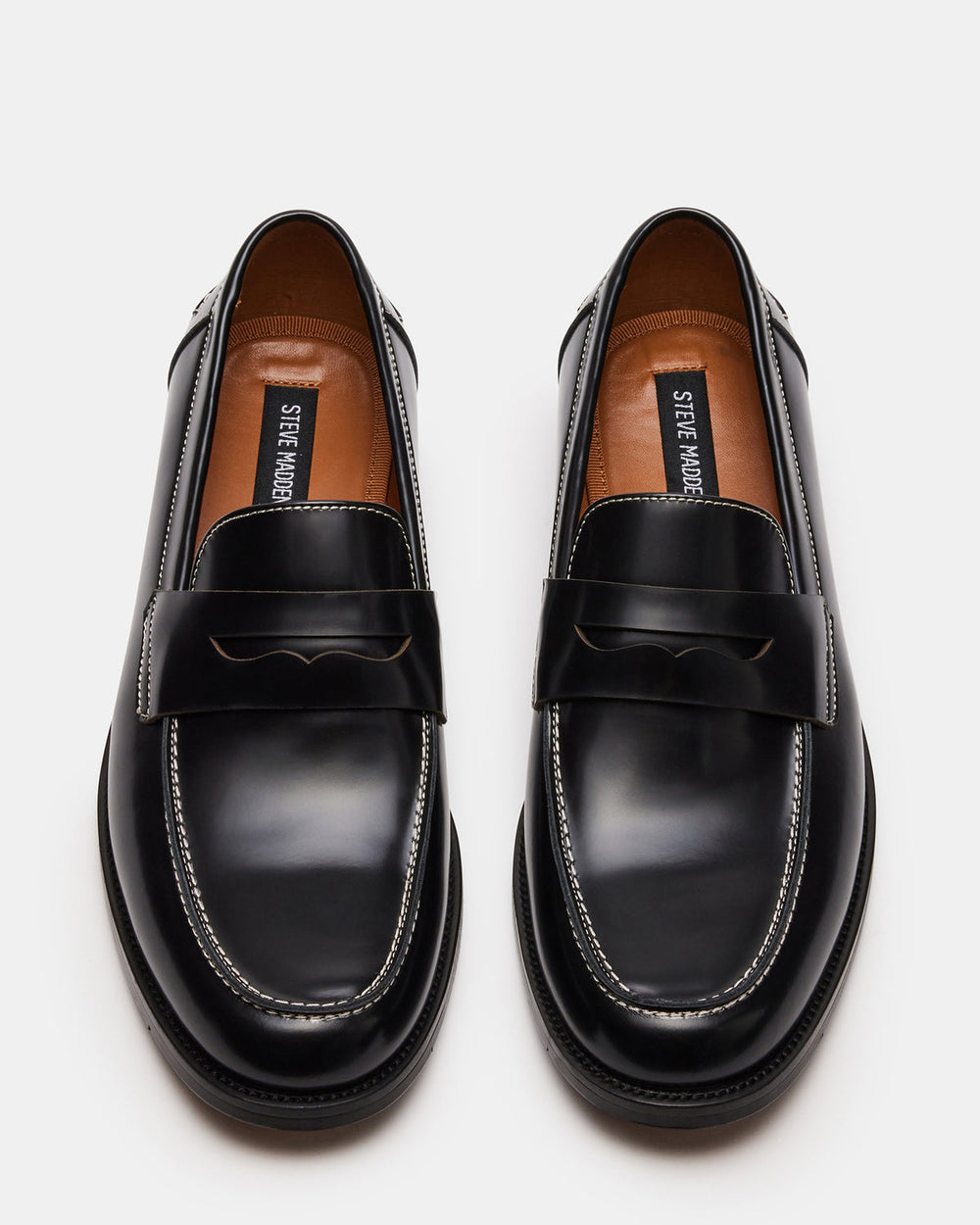 NATAN Black Leather Slip-On Dress Loafer | Men's Loafers | Steve Madden for Sale