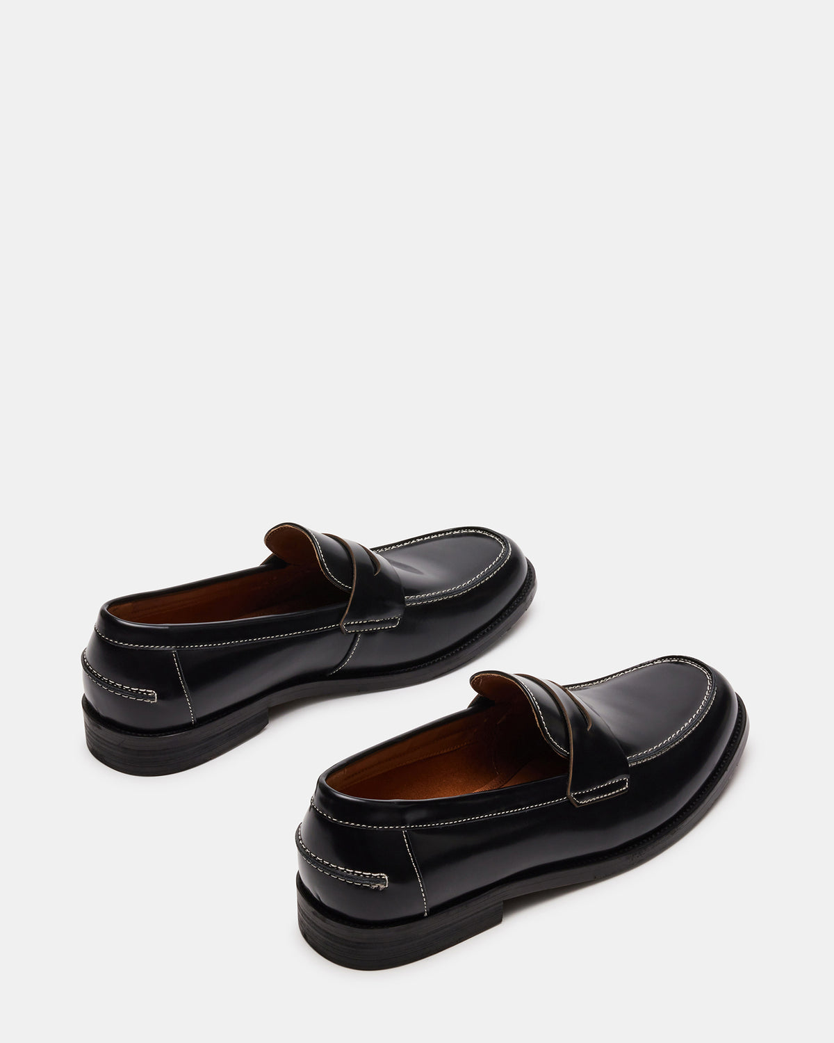 NATAN Black Leather Slip-On Dress Loafer | Men's Loafers | Steve Madden for Sale