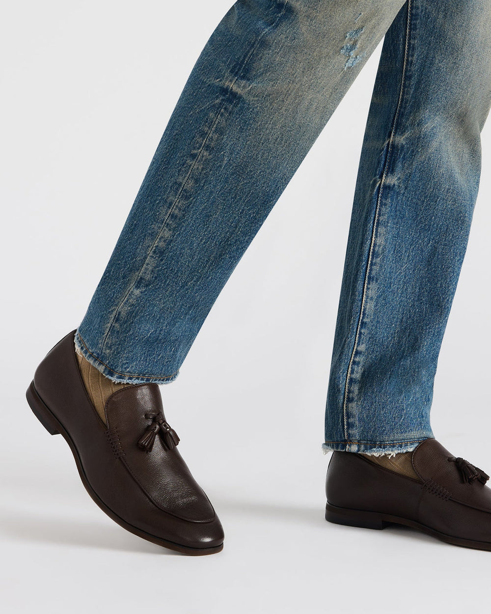 ONDRE Brown Leather Tassel Slip-On Men's Loafer | Steve Madden near me