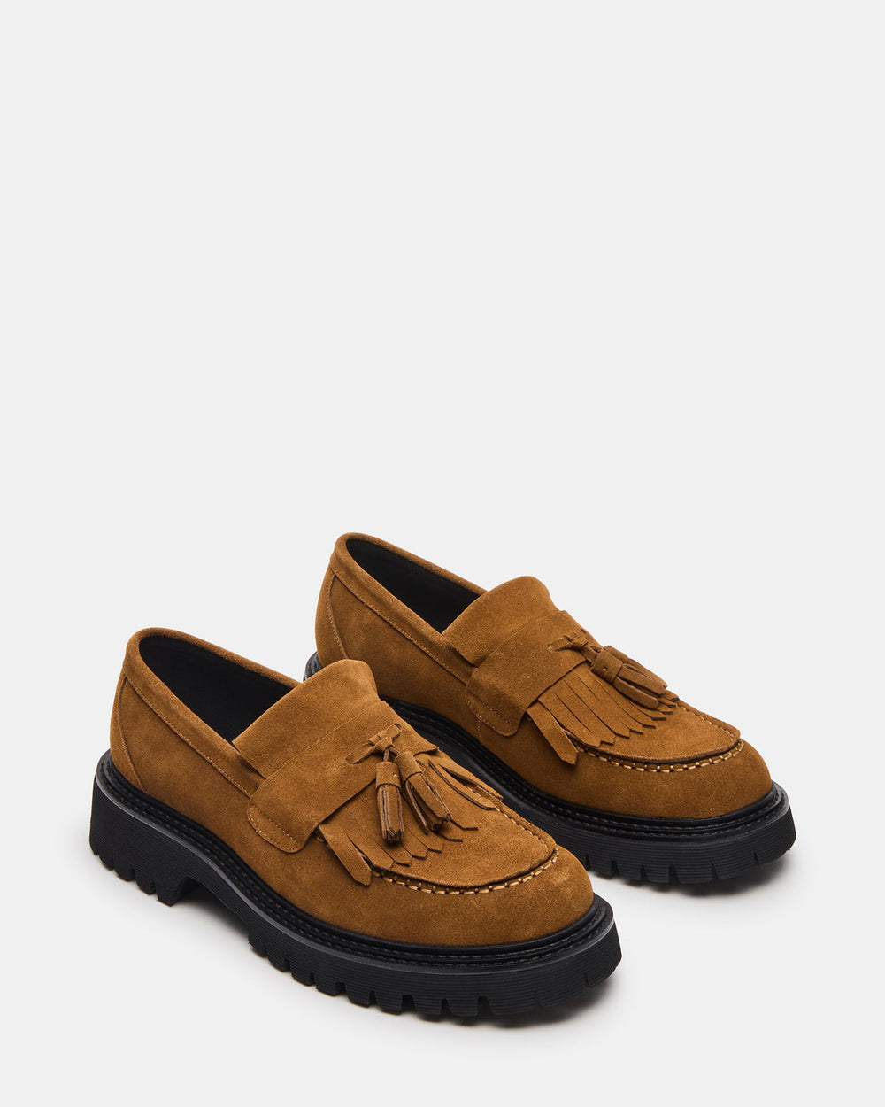 ZEV Tan Suede Lug Sole Dress Men's Loafer | Steve Madden for Sale