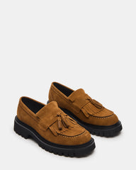 ZEV Tan Suede Lug Sole Dress Men's Loafer | Steve Madden for Sale